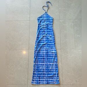 Boohoo Halter Tie Maxi Dress